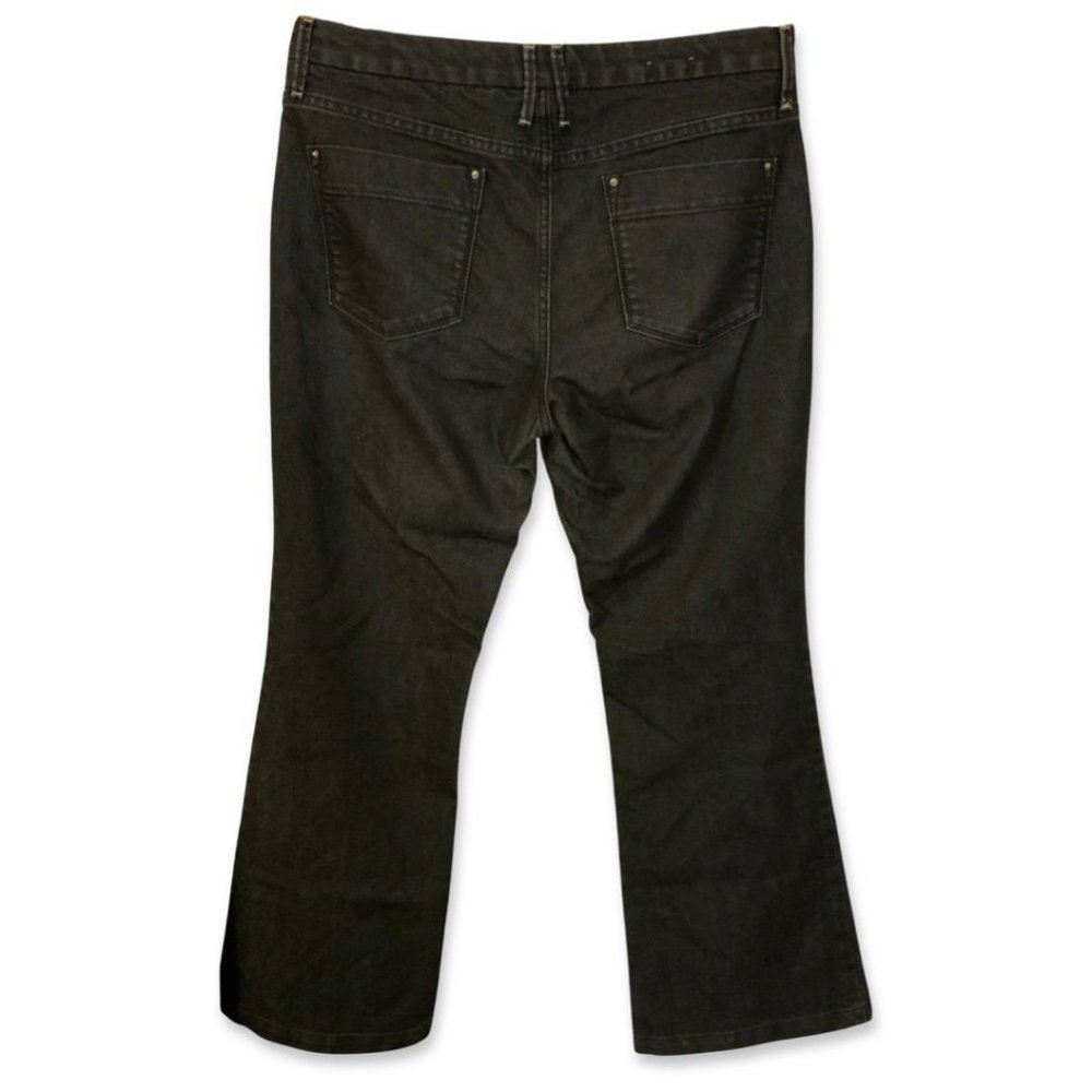 Banana Republic Wide At Waist Adjustable Pocket Button Zip Women 10 R Black - Picture 3 of 9